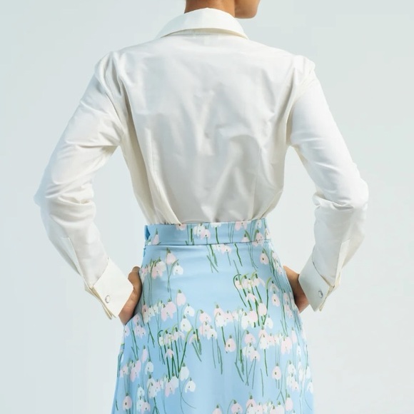 Collared Wrap Front BodysuitLafayette 148 NYC